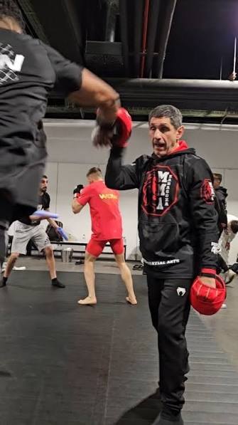 Trabajo de manoplas con el coach